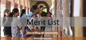 Visva Bharati University Merit List 2023 UG/PG Courses Admission