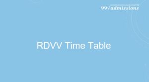 RDVV Time Table 2024 BA, B.Sc, B.Com, BHMS Date Sheet