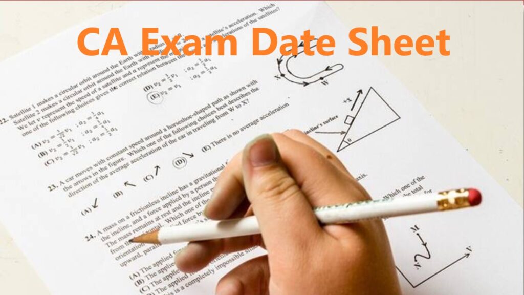 CA Final Exam Date 2024 Final Exam Dates, Exam Routine PDF